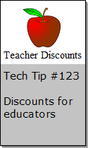 Discounts for educators and teachers