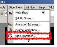 Slide transition